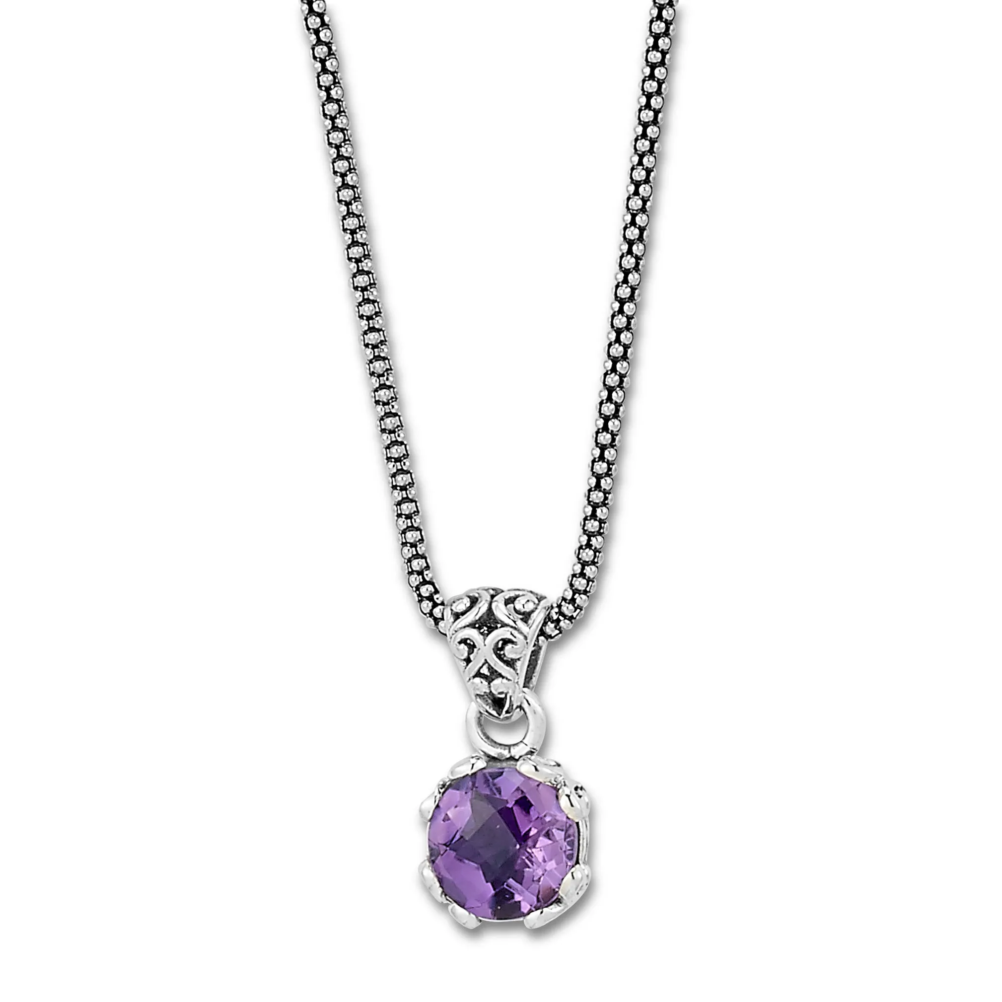 Samuel B. Amethyst Birthstone Glow Necklace - February