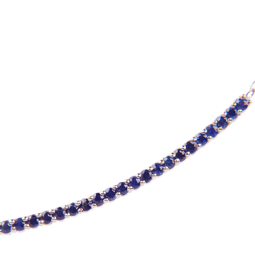 Sapphire Diamond String Necklace