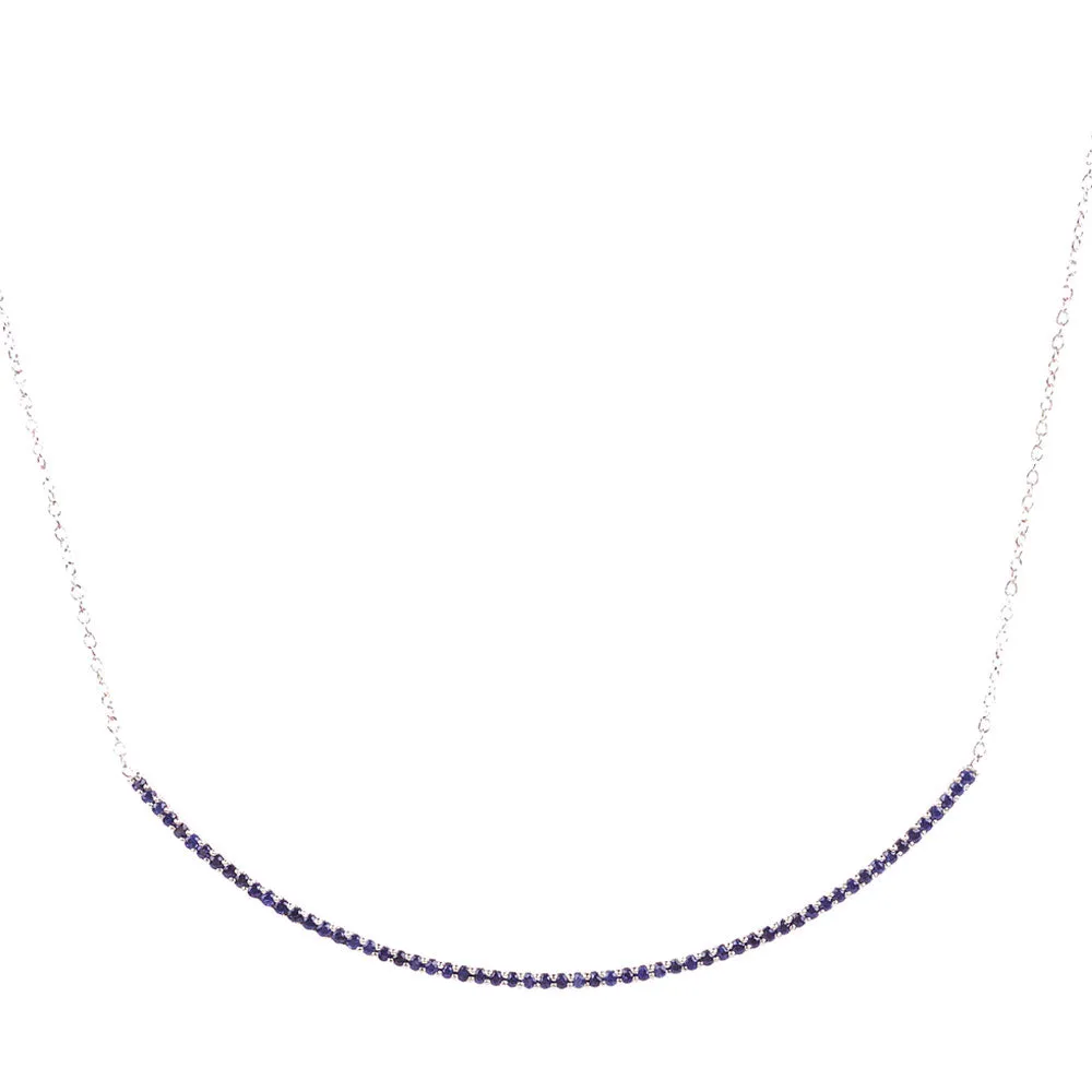 Sapphire Diamond String Necklace