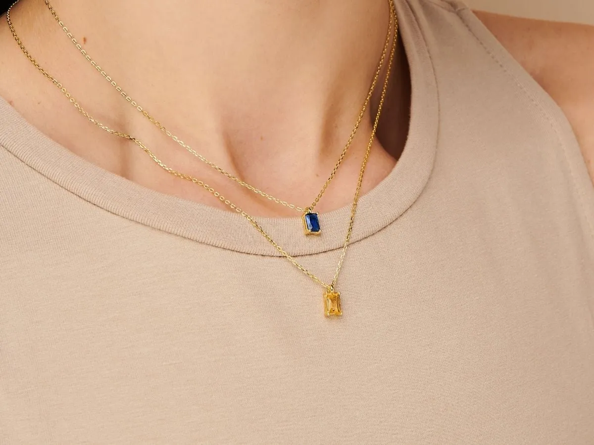 Sapphire Necklace Charm