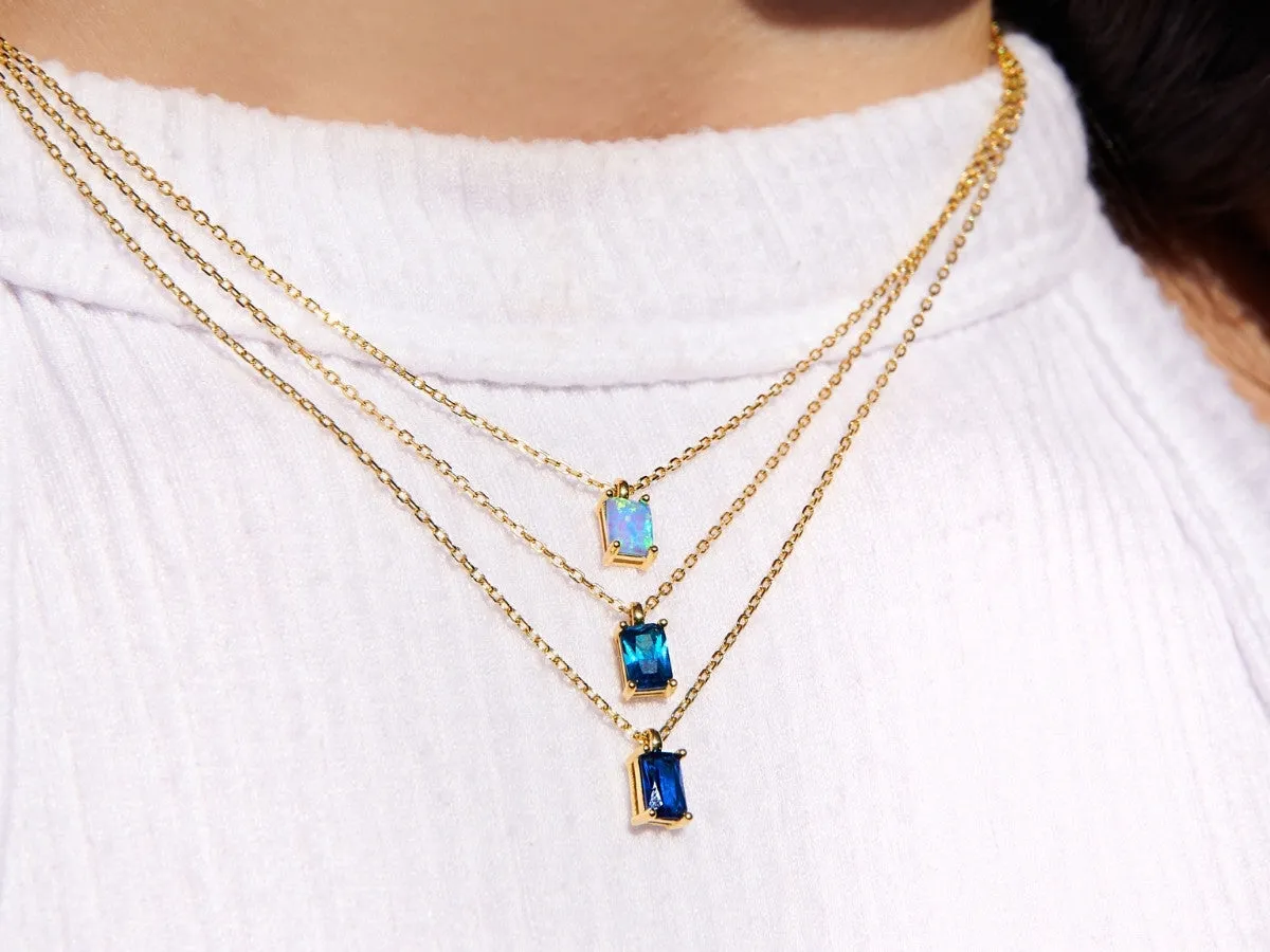 Sapphire Necklace Charm