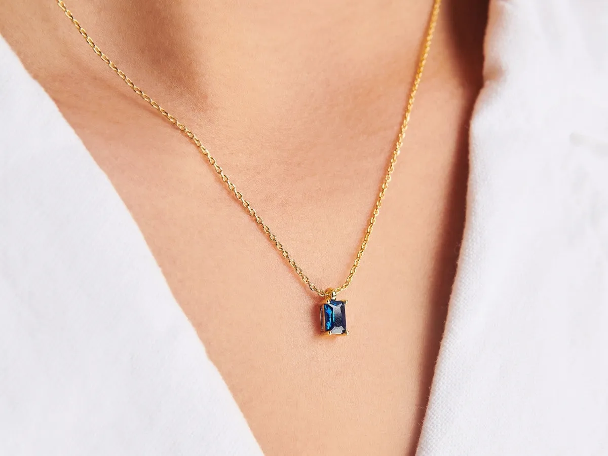 Sapphire Necklace Charm