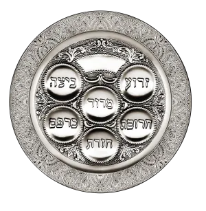 Seder Plate Filigree Silver Plated 15.5 "