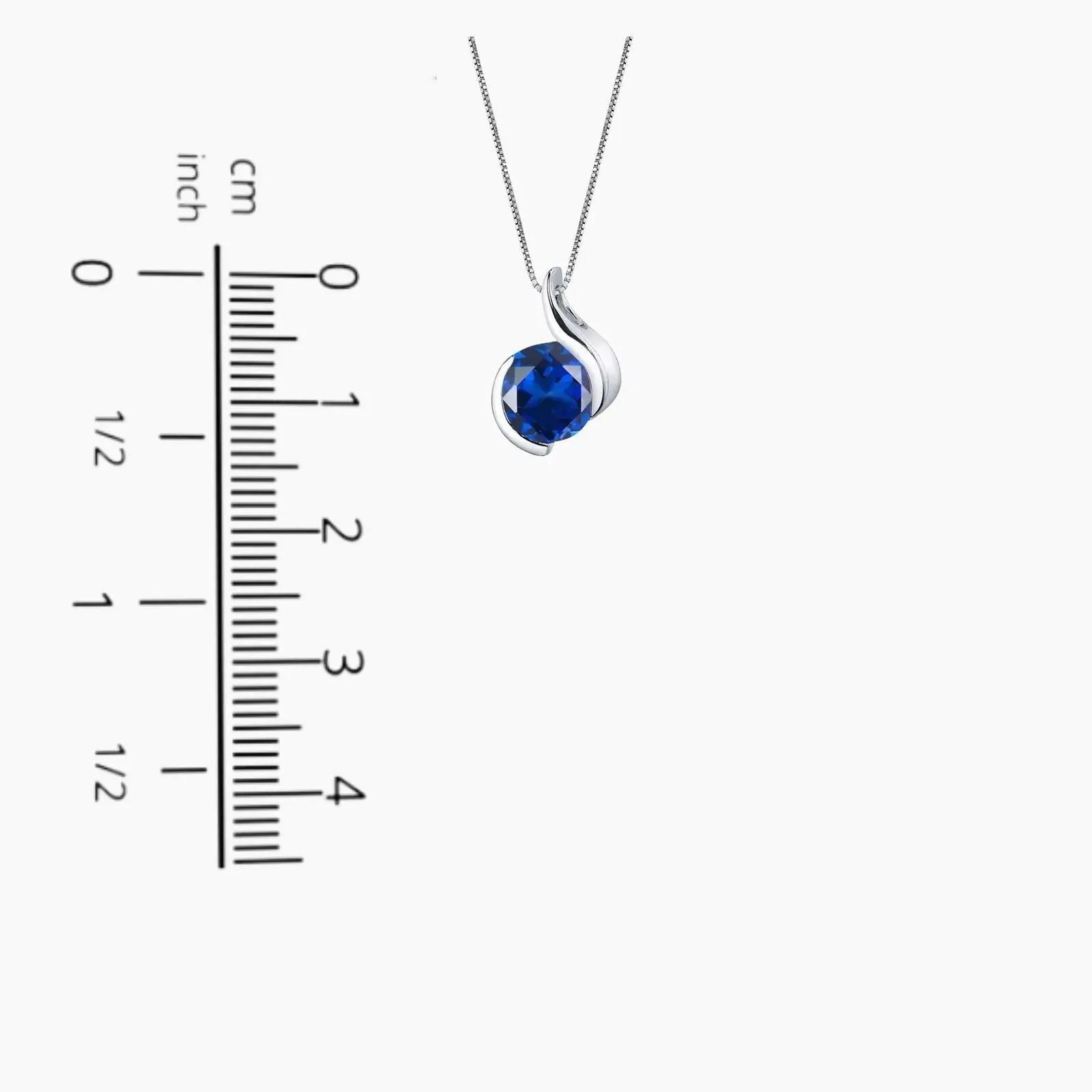 Semi Bezel Set Sapphire Necklace - Irosk®