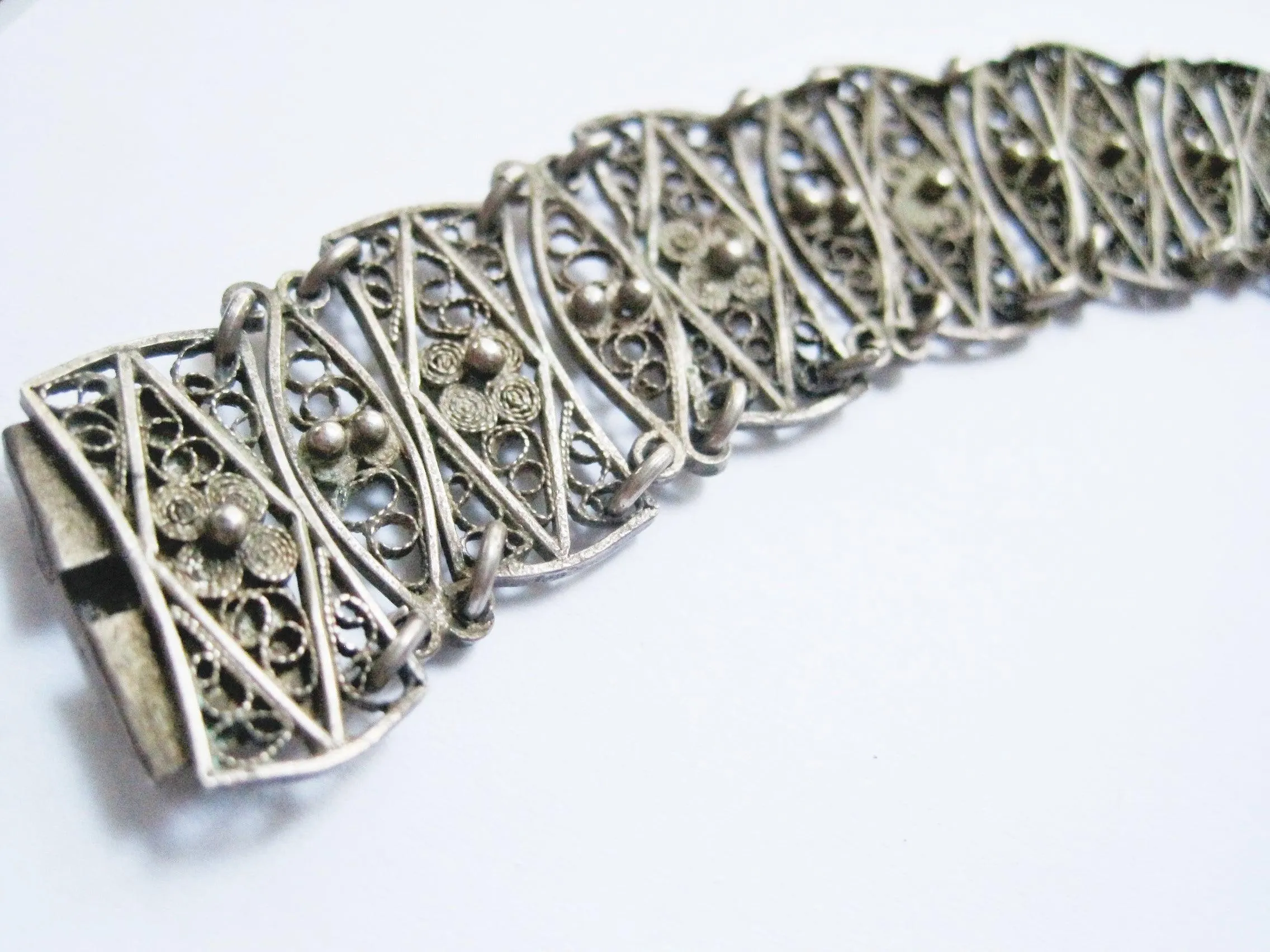 Silver Filigree Bracelet Made in Jerusalem