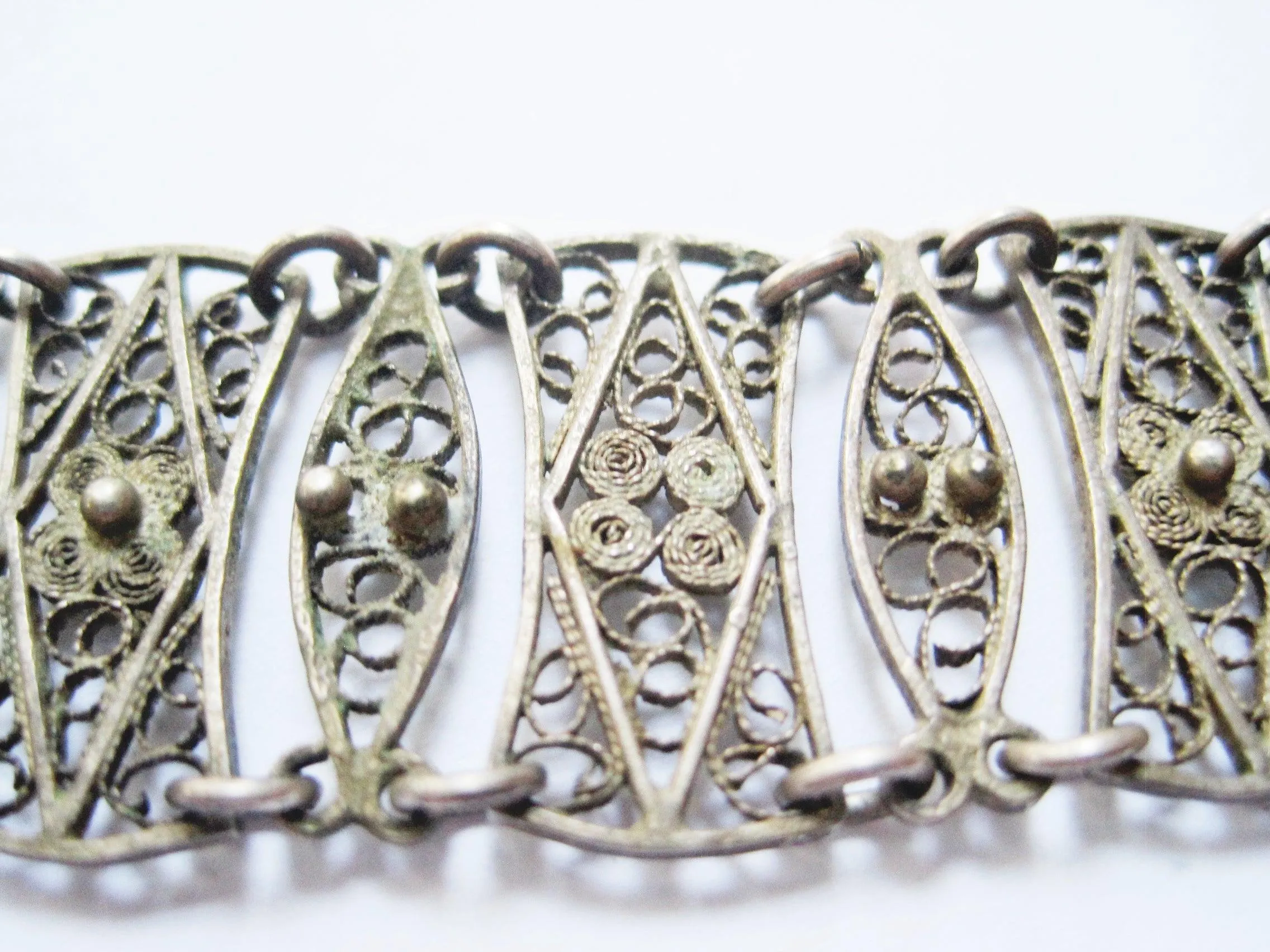 Silver Filigree Bracelet Made in Jerusalem