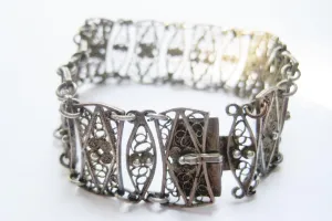 Silver Filigree Bracelet Made in Jerusalem