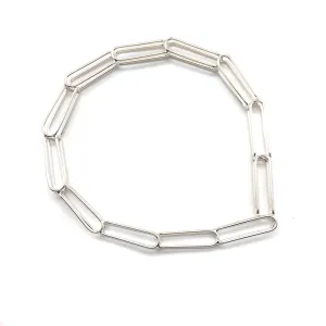 Silver Link Point Bangle