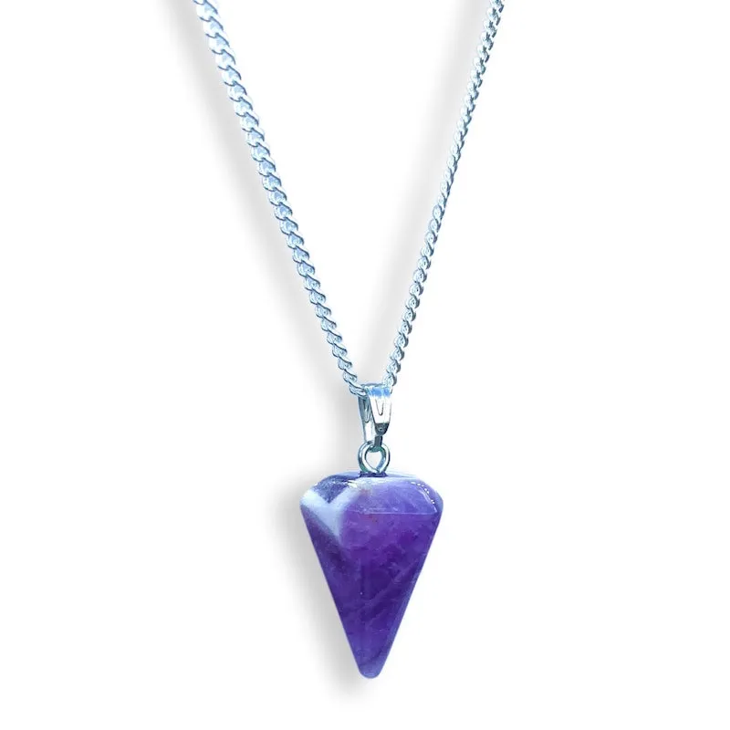 Single Point Gemstone Necklace