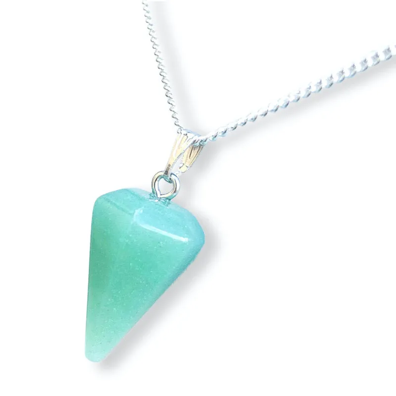 Single Point Gemstone Necklace