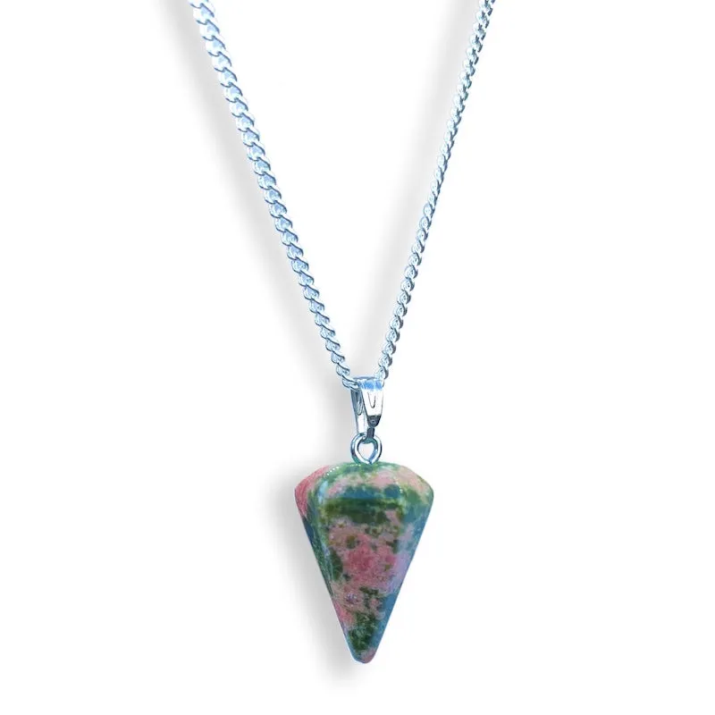 Single Point Gemstone Necklace