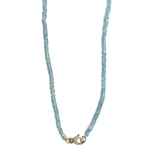 Sky Blue Topaz & Diamond Clasp Necklace