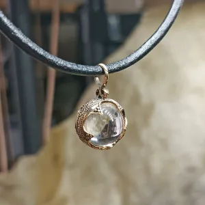 Small Bronze Gotland Crystal Ball Pendant