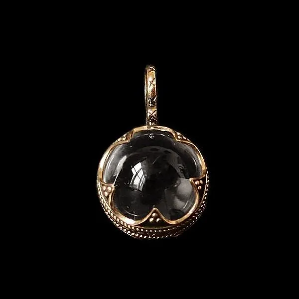 Small Bronze Gotland Crystal Ball Pendant