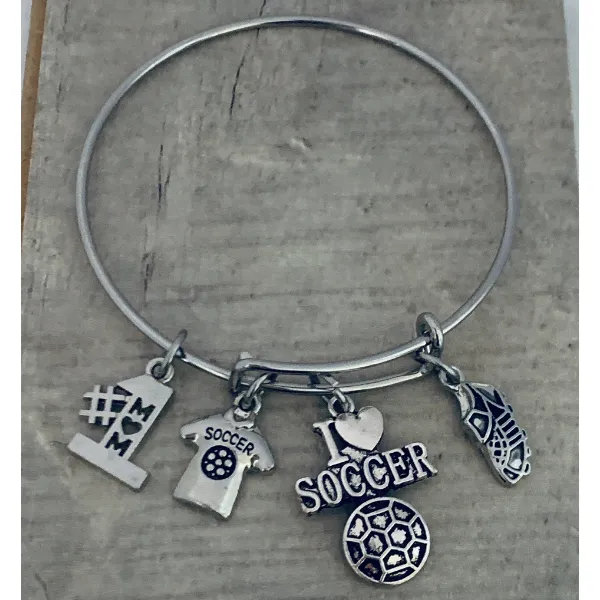 Soccer Mom Bangle Bracelet -Pick Style