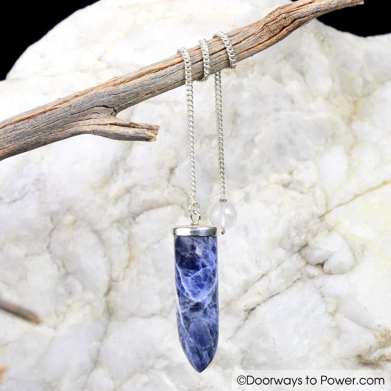 Sodalite Crystal Pendulum .925 SS