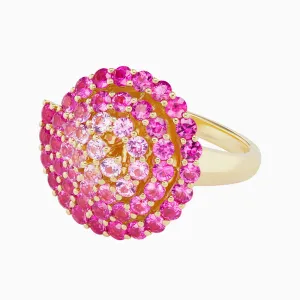 SPIRAL RING - PINK SAPPHIRES