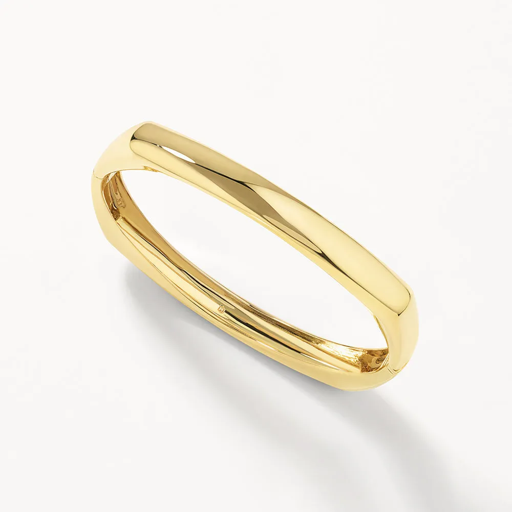 Square Edge Bangle in Gold