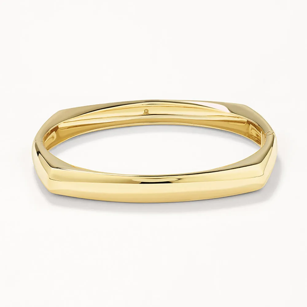 Square Edge Bangle in Gold