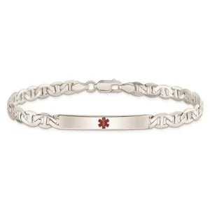 Sterling Silver Medical Alert Bracelet