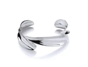 Sterling Silver Triple Curve Cuff Bangle