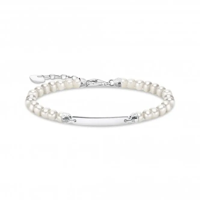 Sterling Silver White Pearls Bracelet A2042-082-14-L19V