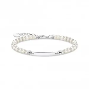 Sterling Silver White Pearls Bracelet A2042-082-14-L19V