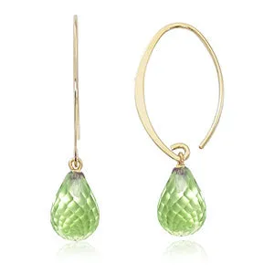 Sweep Earrings with Peridot Briolette