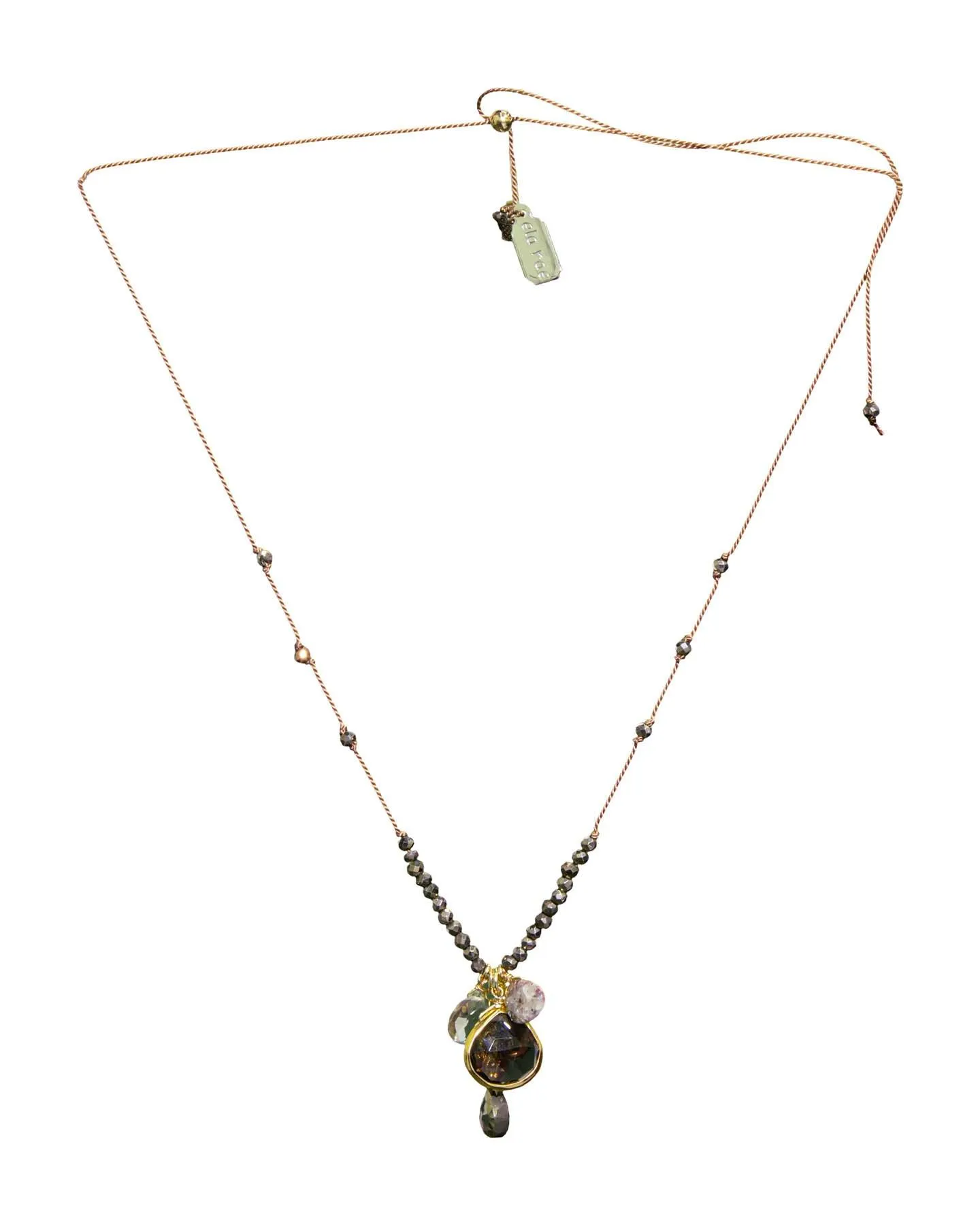 Sylvie Dangle Necklace Smoky Quartz