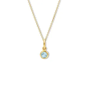 Talya Necklace Pendant Yellow Gold - Blue Topaz