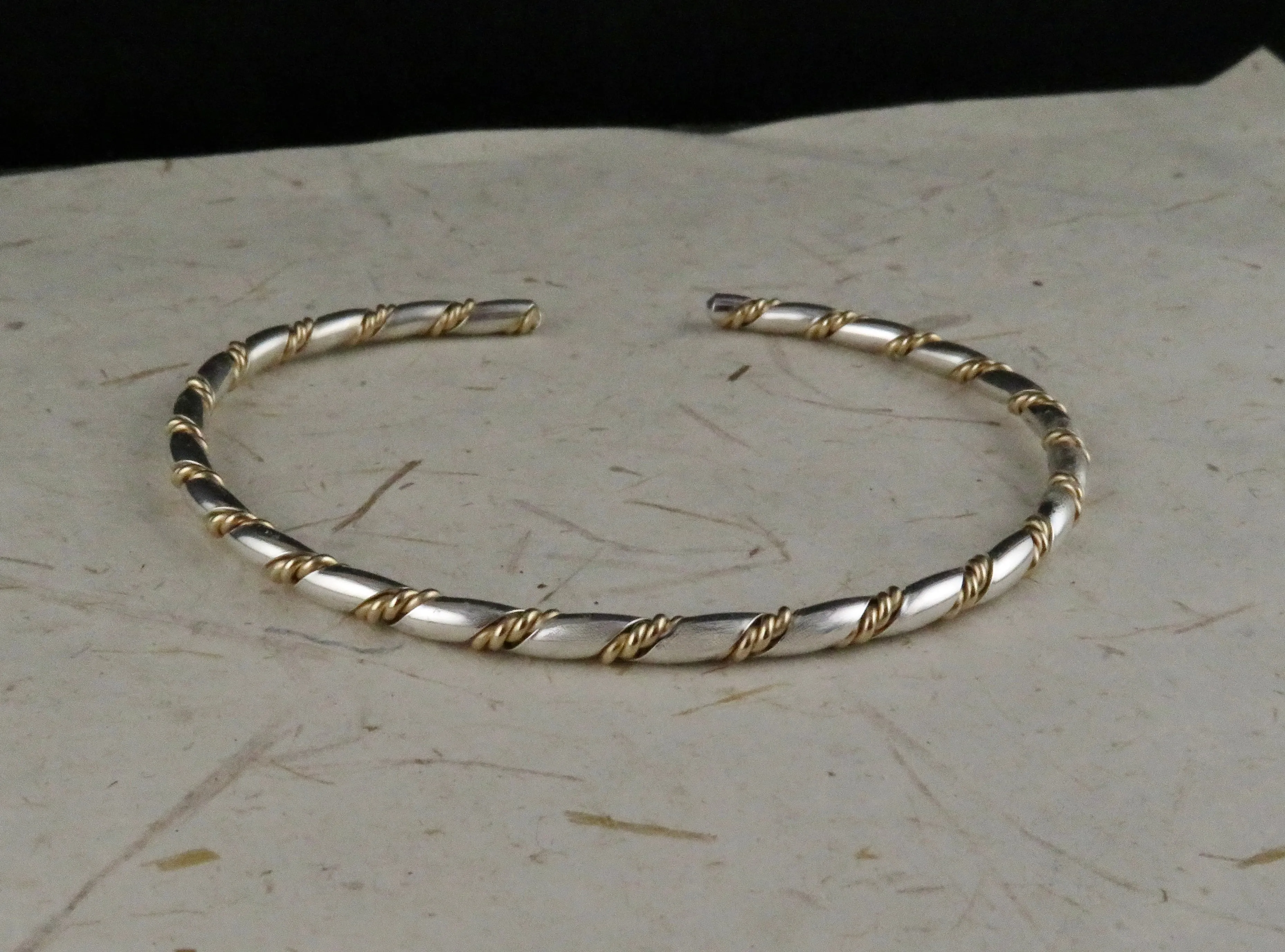 Textured Twist Bracelet - Silver