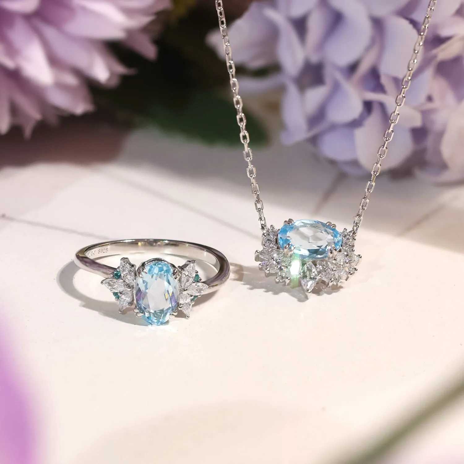 Twilight Star Sky Blue Topaz Set