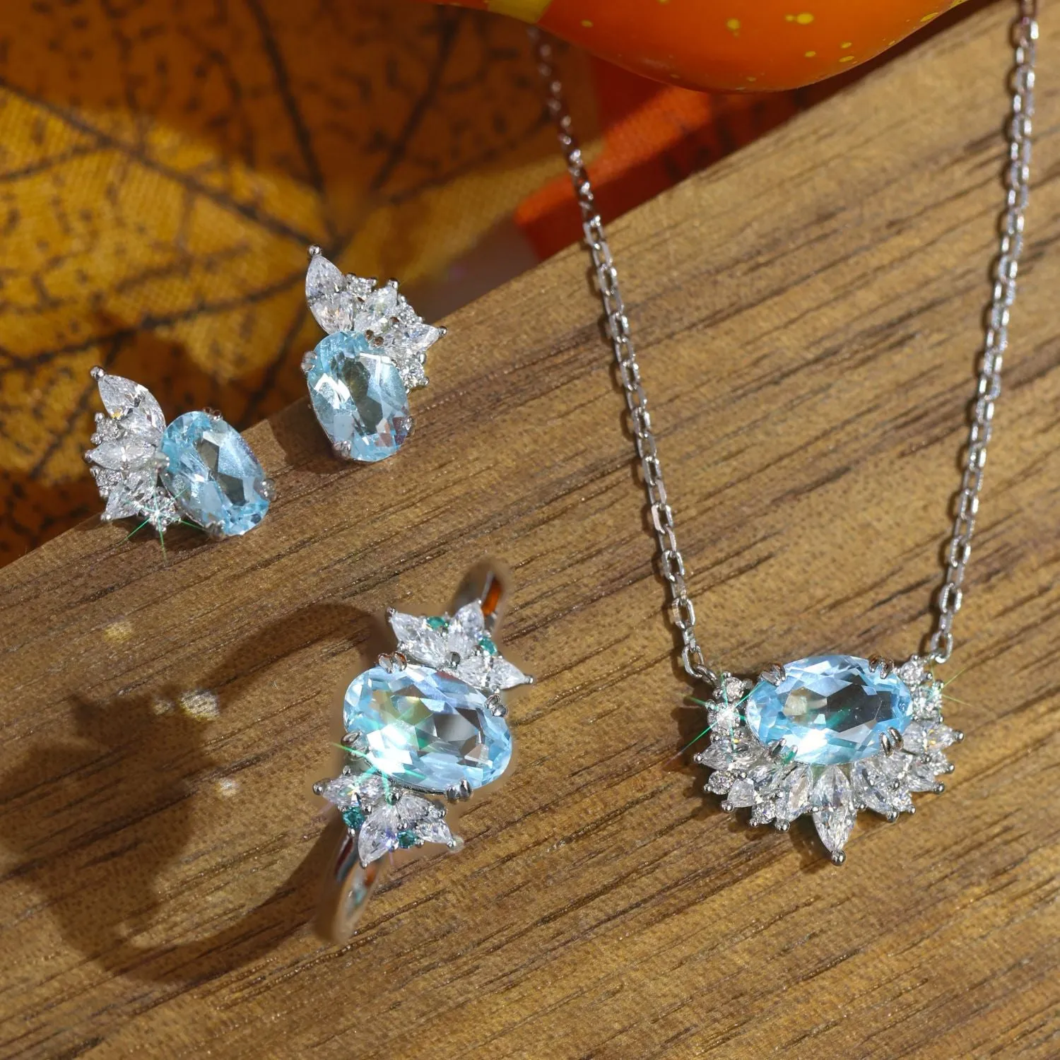 Twilight Star Sky Blue Topaz Set