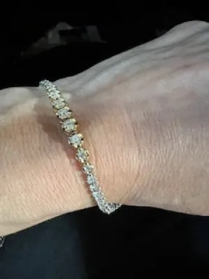 Two -tone tennis bracelet