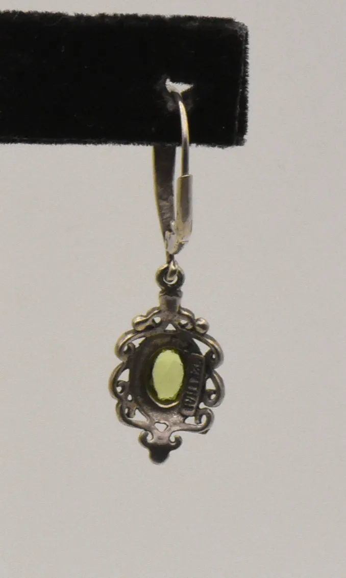 UNMATCHED Vintage Sterling Silver Peridot Dangle Earring