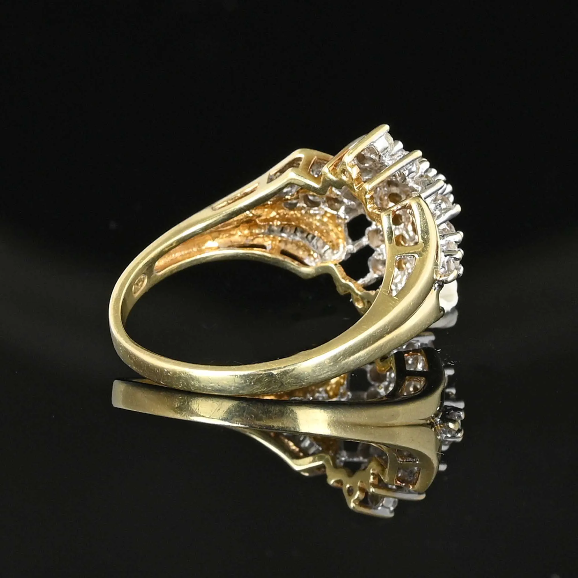 Vintage Diamond Cluster Cocktail Ring