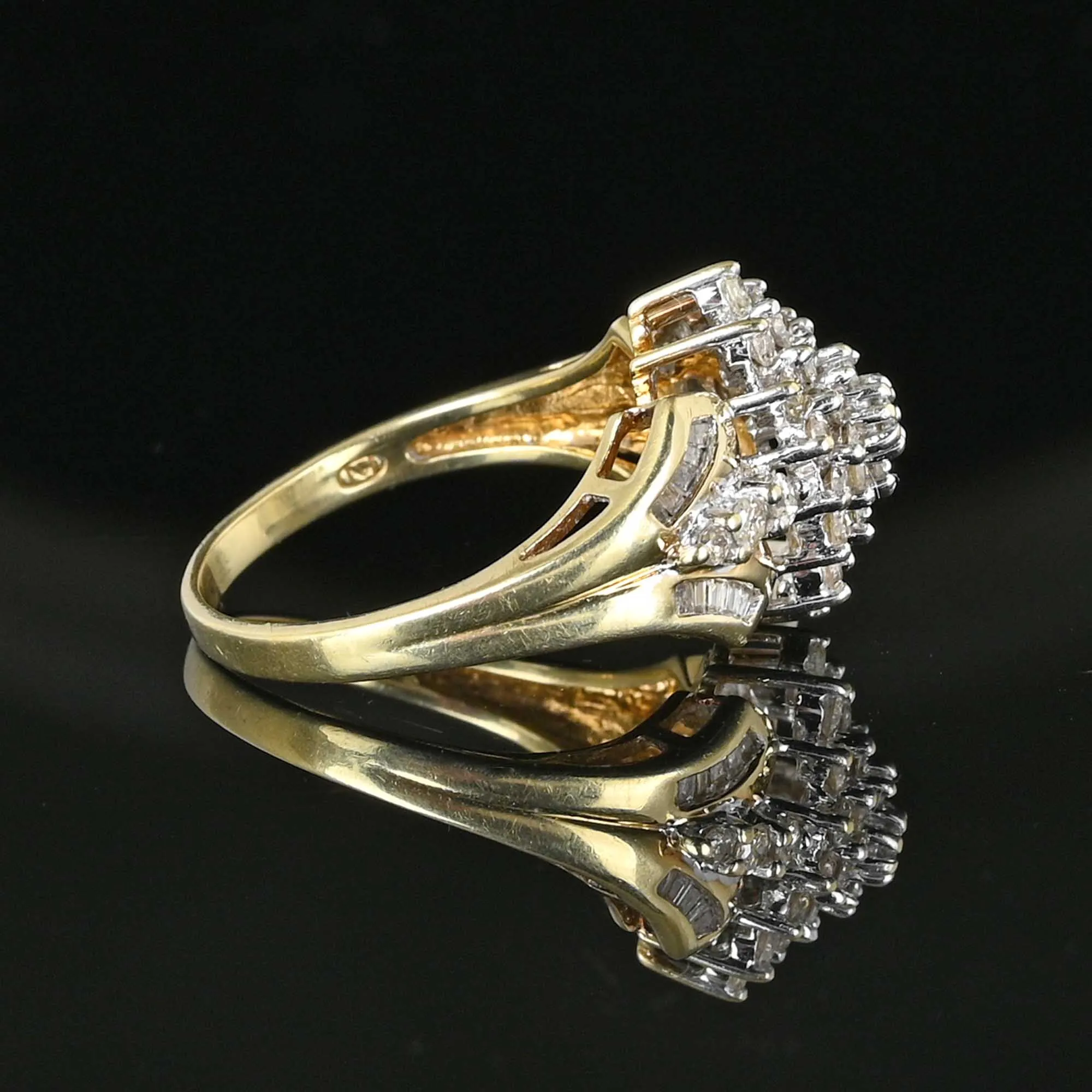 Vintage Diamond Cluster Cocktail Ring