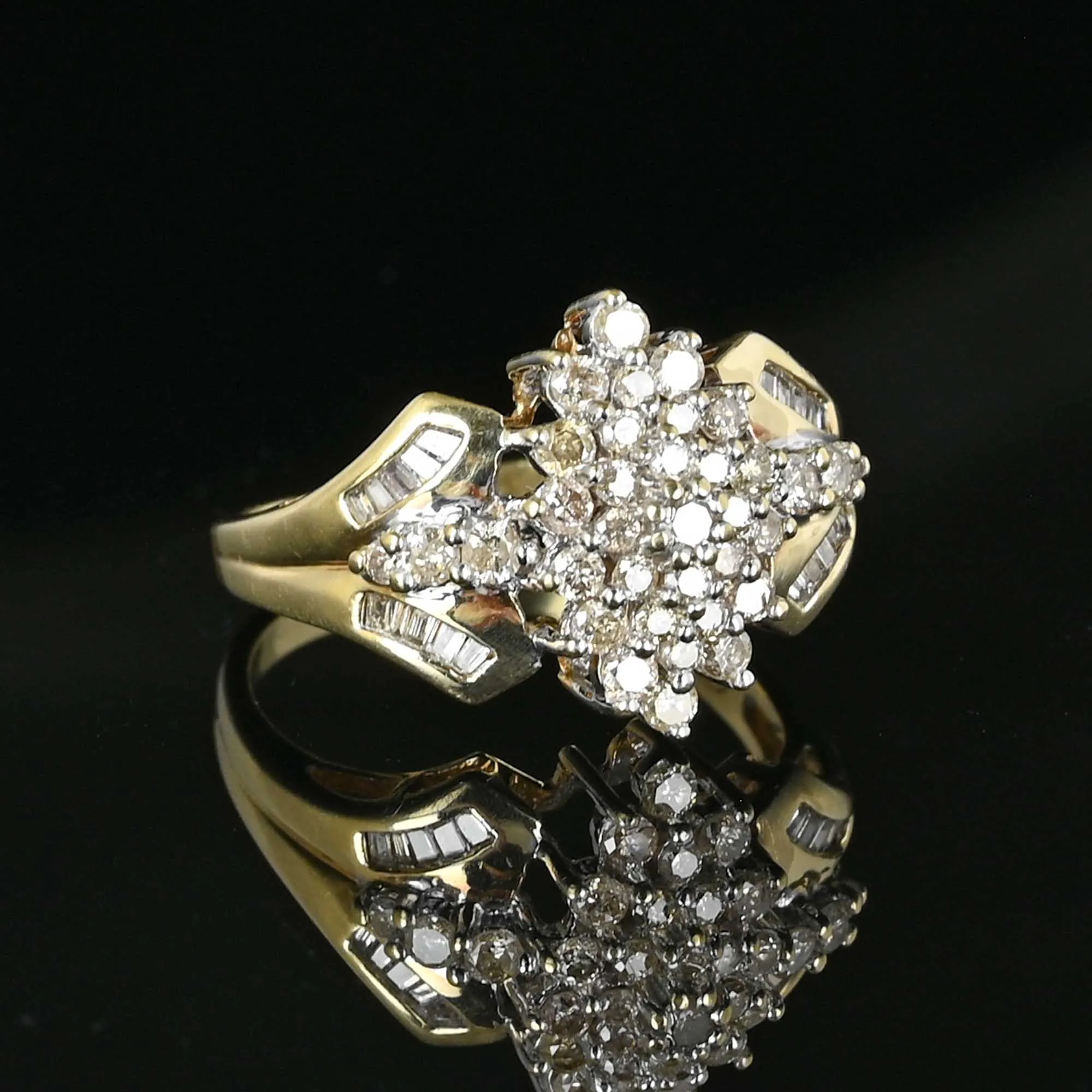 Vintage Diamond Cluster Cocktail Ring