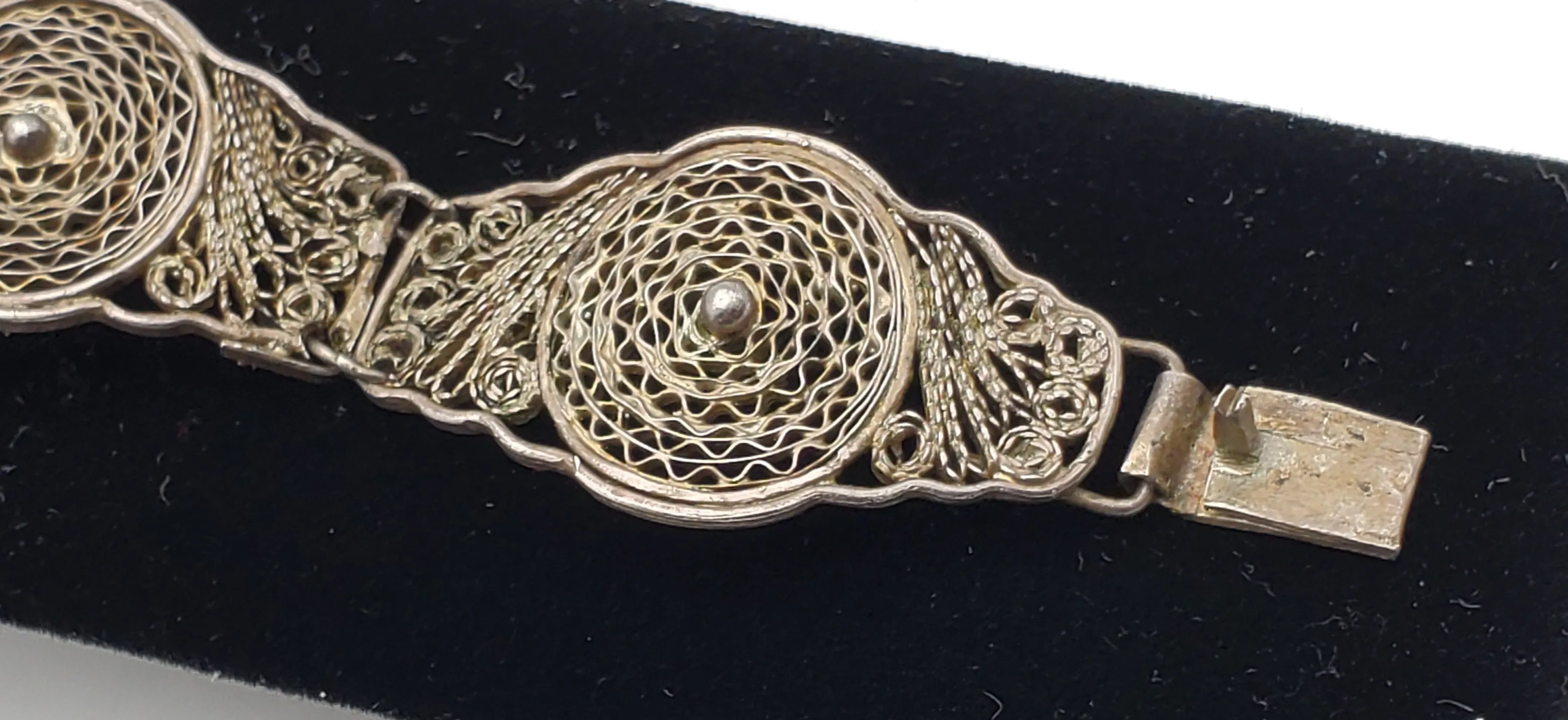 Vintage Handmade Intricate Filigree Link Bracelet