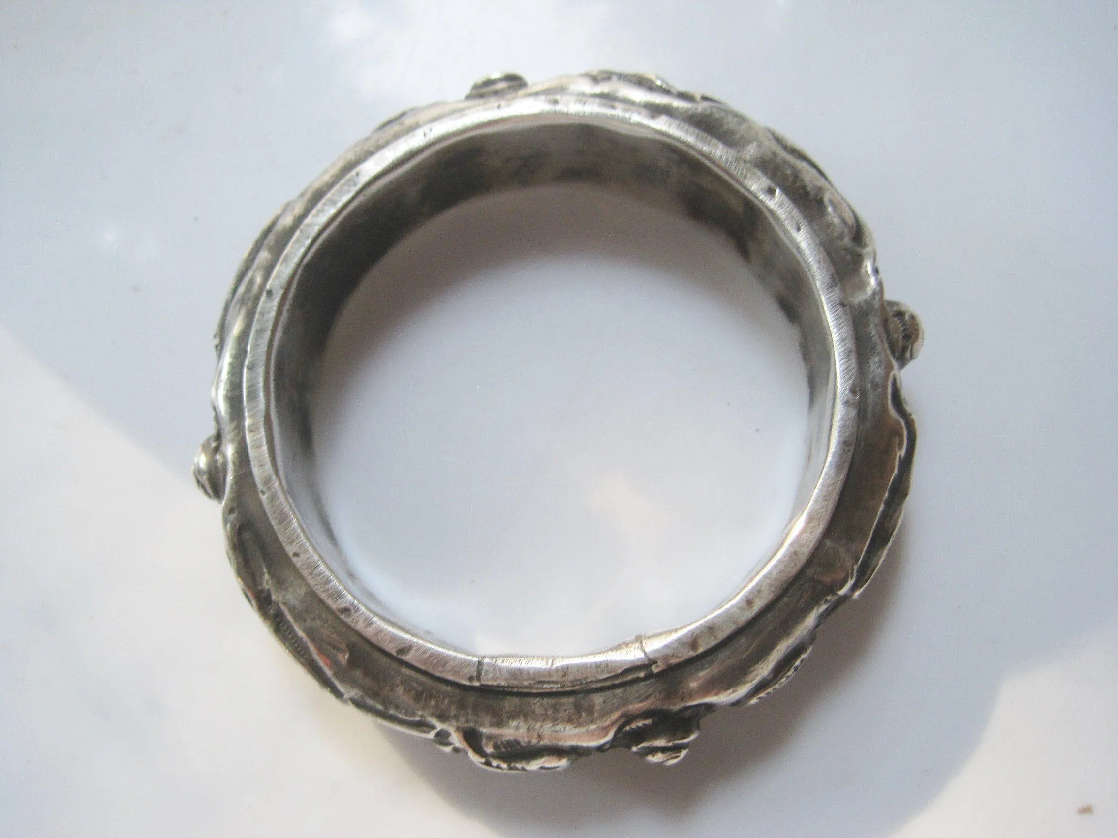 Vintage Miao Chinese Minority Silver Bracelet with Fish Motif