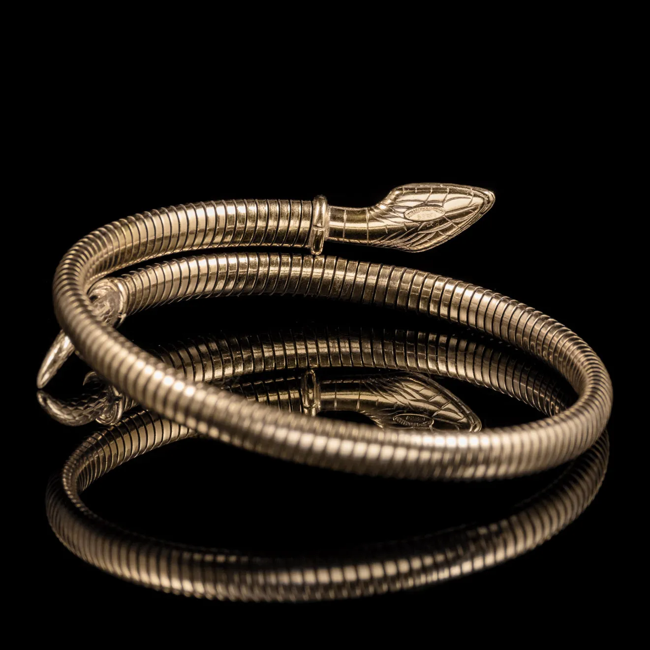 Vintage Rolled Gold Snake Bangle Circa 1950