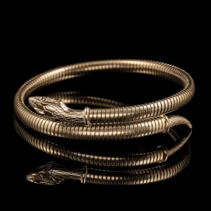 Vintage Rolled Gold Snake Bangle Circa 1950