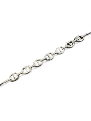 WHITE GOLD DIAMOND OPEN LINK BRACELET