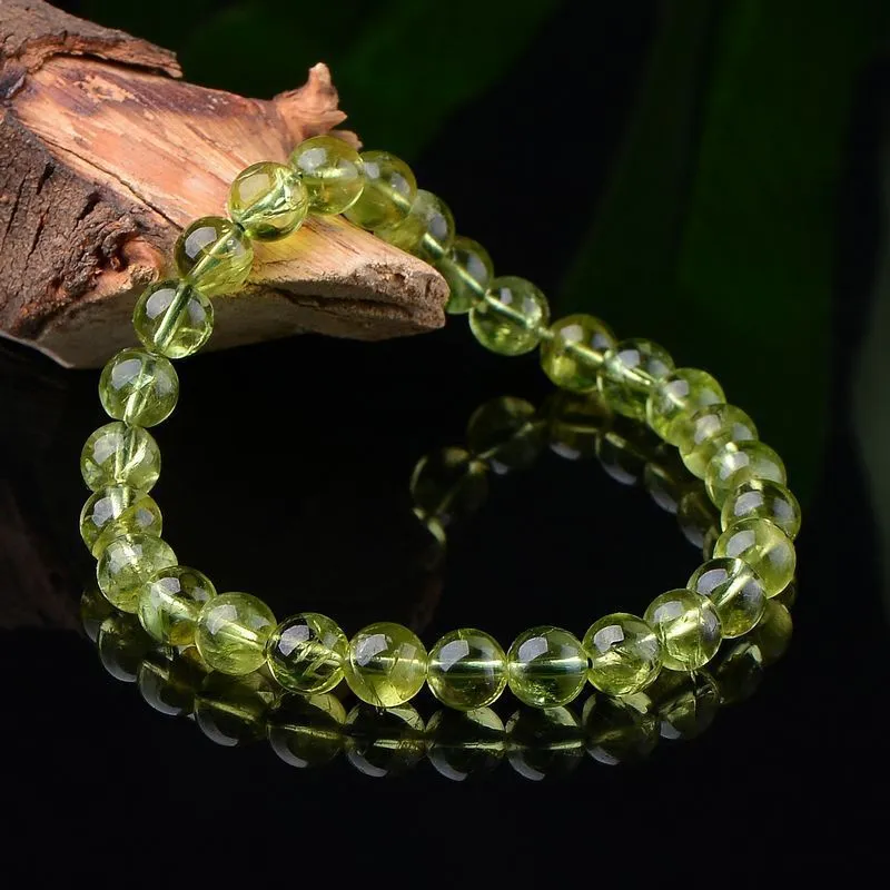 Women's Peridot Ice Green Crystal Bracelet